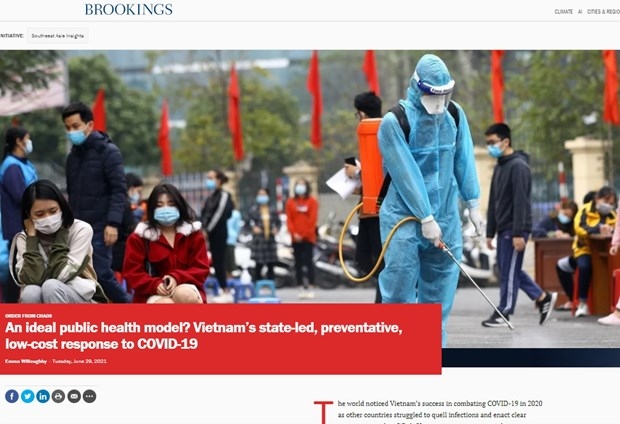 Vietnam has strong, durable institutions for protecting public health: Brookings website