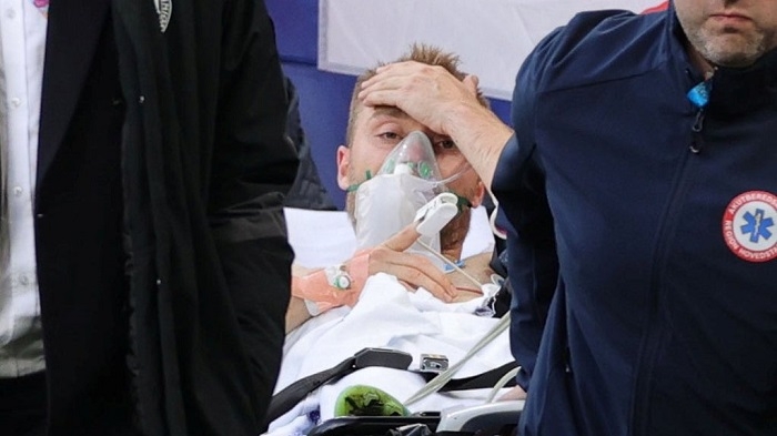 Denmark's Eriksen had cardiac massage on pitch, was able to speak before going to hospital -team doctor