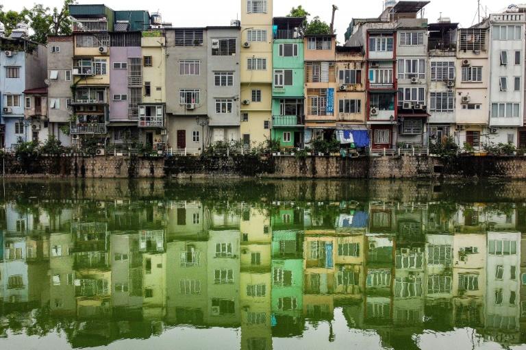 The 'tube houses' that dominate Hanoi's streets