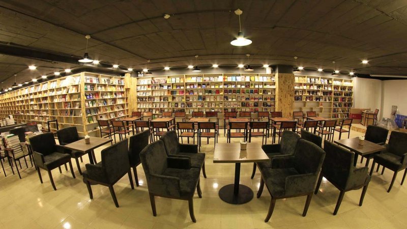 east west books library café