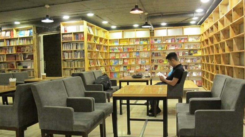 east west books library café