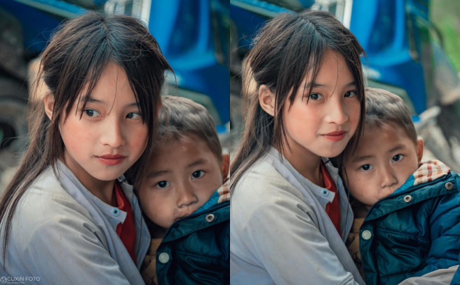 Ha Giang girl “causes a fever” in the online community because of her rustic beauty