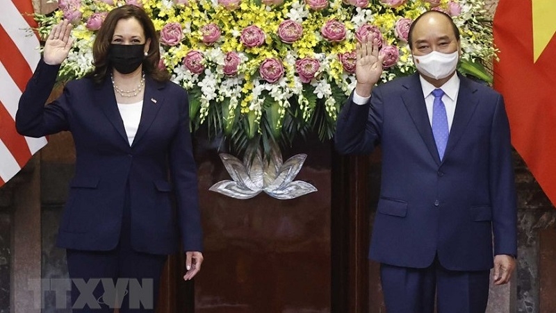 President receives US Vice President Kamala Harris