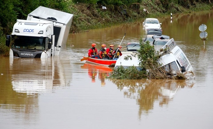 Climate change made deadly floods in Western Europe at least 20% more likely - study