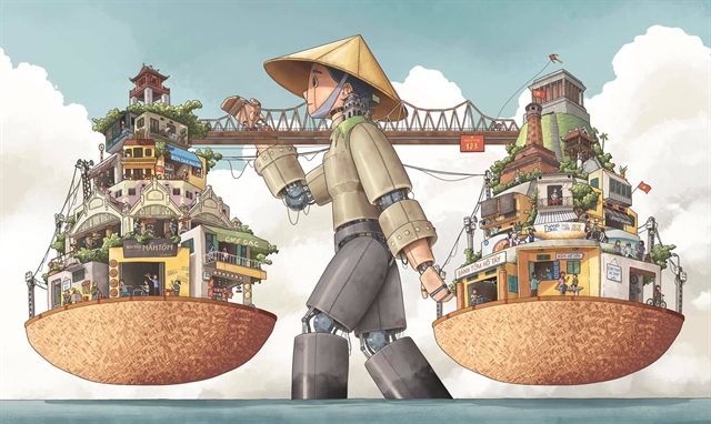 “Hà Nội on a Vendor’s Yoke” wins national art contest