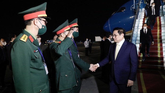 PM Pham Minh Chinh arrives in Hanoi, concludes Japan visit