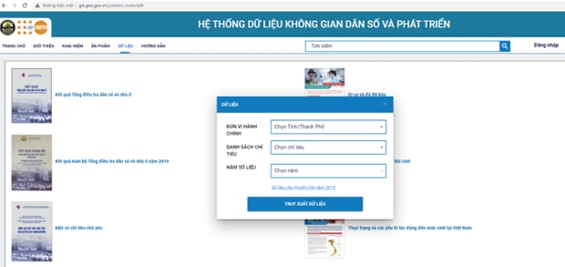 Spatial population and development data webpage launched