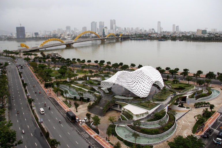 The 700 billion parks on the banks of the Han River in Da Nang takes shape, ready to welcome guests