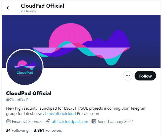 What is CloudPad ($CLD)? Next-gen high-security launchpad for DeFi Projects on various networks.