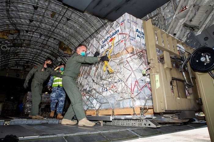 COVID disrupts aid flight to tsunami-hit Tonga