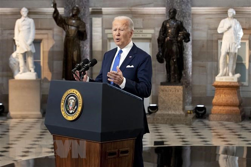 Imprints of the first year for the 46th US President