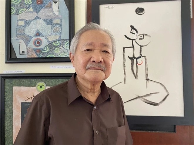 Veteran writer's paintings go on display in HCMC