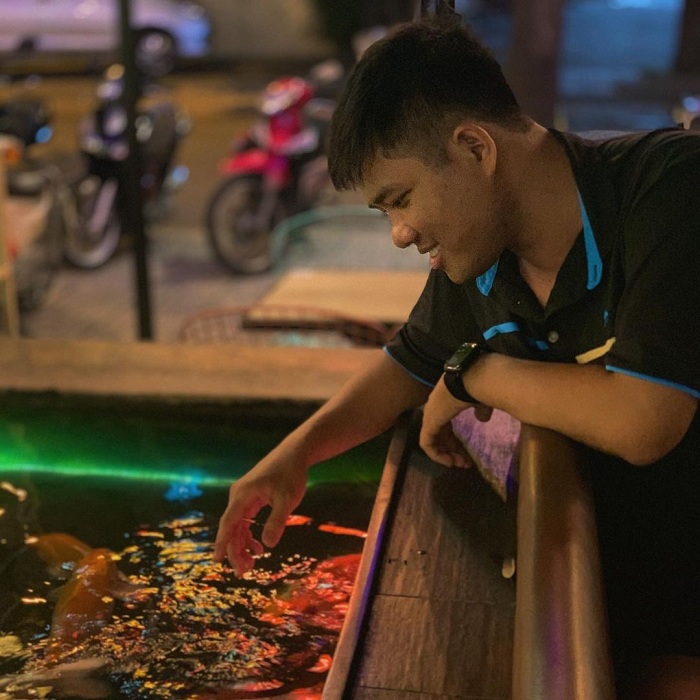 Koi fish cafes in Saigon have a beautiful space with schools of expensive Koi fish  