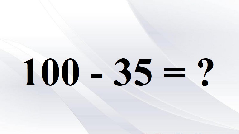 Debating the issue of getting 100 purchase 35 however change shouldn’t be 65