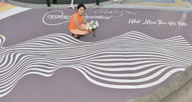 Trịnh Công Sơn pedestrian zone decorated to celebrate holiday