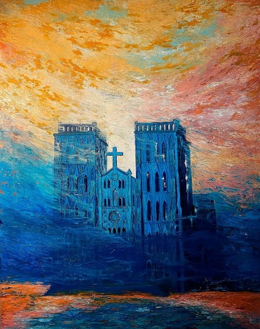 Paintings bring ancient Vietnamese architecture to life