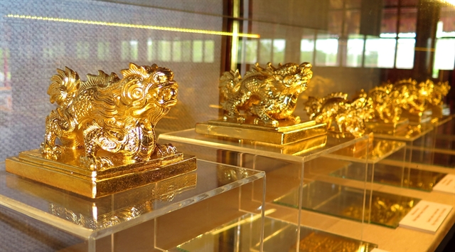 Huế exhibits ancient gold seal copies