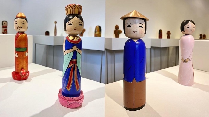 Exhibition introduces art of Japanese wooden dolls