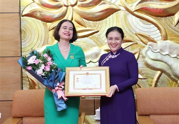 Peace, friendship insignia conferred upon Australian Ambassador