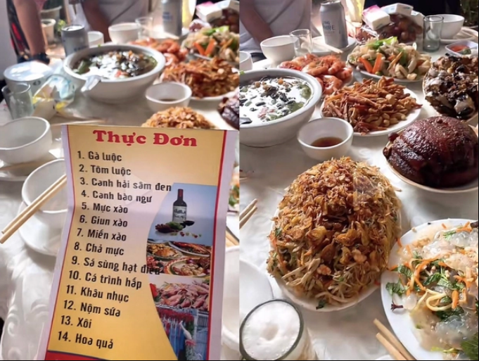 From the story of the 14-course wedding feast in Quang Ninh causing a stir: It turns out that wedding cuisine in Vietnam is so interesting
