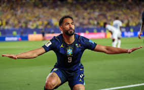 Matheus Cunha's Surfing Celebration After Scoring for Brazil