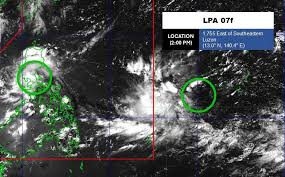 Low Pressure System Near East Sea Hits Land, Causes Widespread Rain