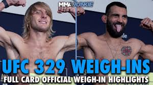 UFC 329 Official Weigh-In Highlights: Fighters Make Weight