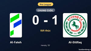 Al-Ettifaq Secures Victory Against Al-Fateh with 1-0 Win