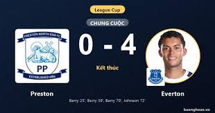 Everton Dominates Preston with 4-0 Victory in League Cup