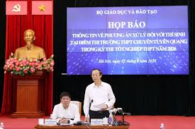 Ministry of Education Holds Press Conference on Exam Irregularities in Tuyen Quang