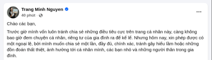 MC Minh Trang Announces Divorce and Company Challenges