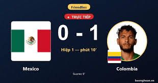 Mexico vs Colombia: Match Update as Colombia Leads 1-0