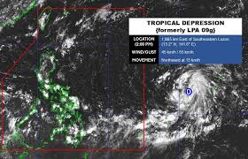 Tropical Depression Forms Near the East Sea