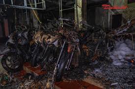 Fire at Motorcycle Shop in Hanoi Leaves Many Bikes Destroyed