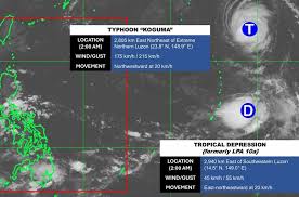Tropical Depression Forms After Typhoon Koguma